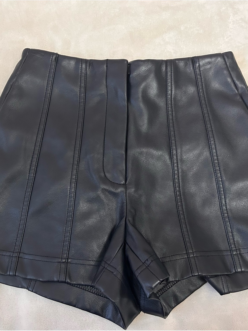 Dynamite Black Faux Leather High-Waist Women’s Shorts